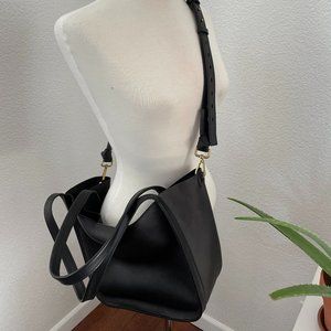 NWT Madewell The Sydney Tote in Black Leather